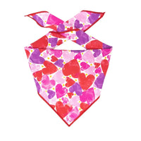 Hunter K9 Bandanas XS Valentine Lots of Hearts Dog Bandana