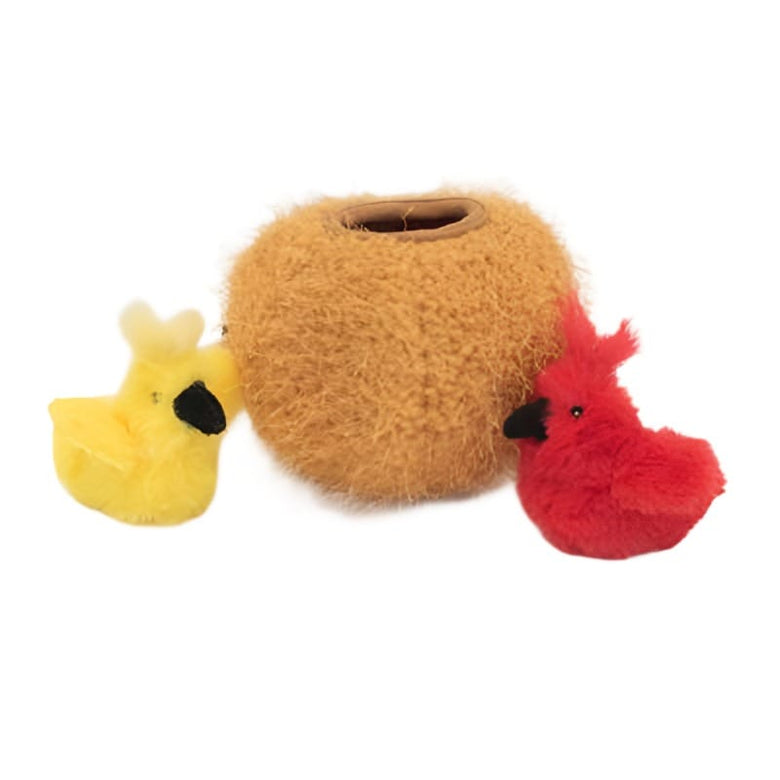 Huxley & Kent Cat Toys Burrow Birds in Nest Cat Toy Set