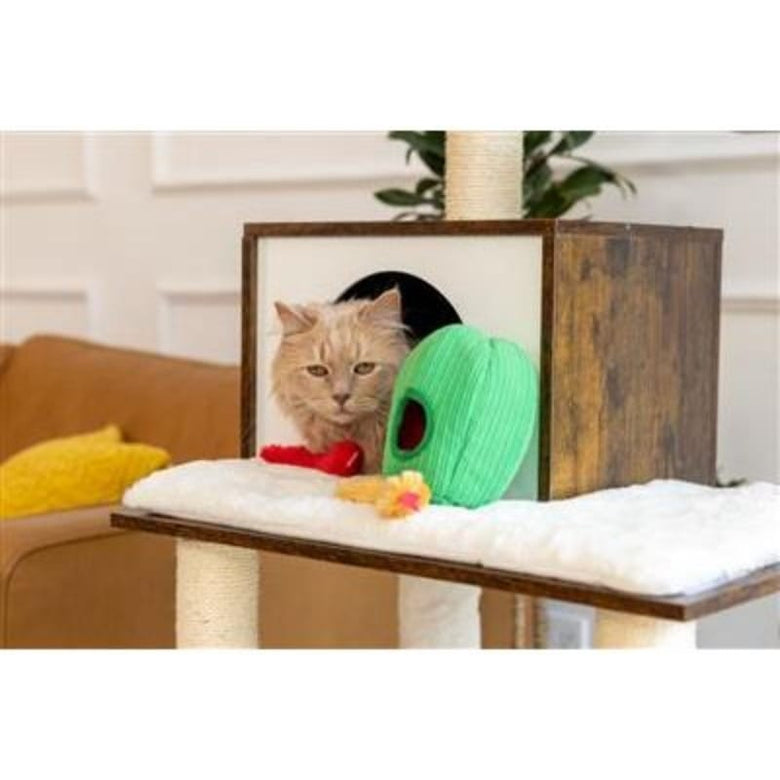 Huxley & Kent Cat Toys Burrow Snakes in Cactus Cat Toy Set