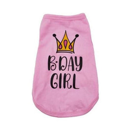 Barker's Bowtique Tee's XS Pink B-Day Girl Dog Tank