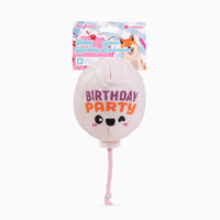 Yappy Birthday Party Balloon Ball Plush Squeaky Dog Toy