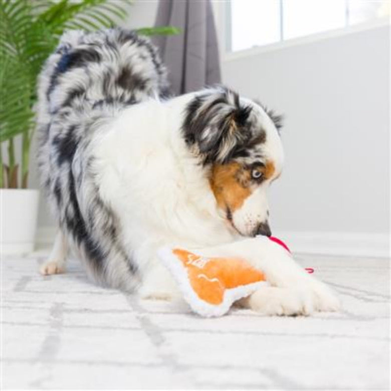 Huxley & Kent dog toys Gingerbread Bone Plush Squeak Dog Toy