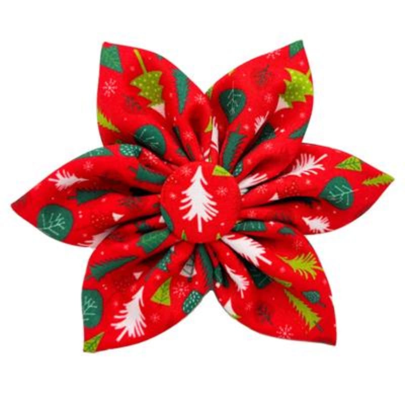 Huxley & Kent Bow Tie LG Christmas Trees Pinwheel Holiday Pet Collar Attachment