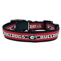Pets First Collars Georgia Bulldogs Satin Dog Collar - 3 Sizes