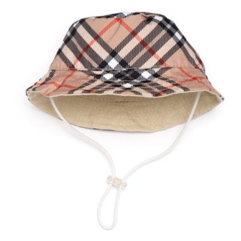 THE WORTHY DOG Hats SM Tan Plaid Bucket Pet Hat