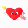 Hugsmart Products Inc dog toys Woof Love Heart & Arrow Rope Plush Squeak Dog Toy