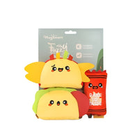 HugSmart Pet dog toys Fiesta Chewsday Taco Pupper Dog Toy Set - 3 pc
