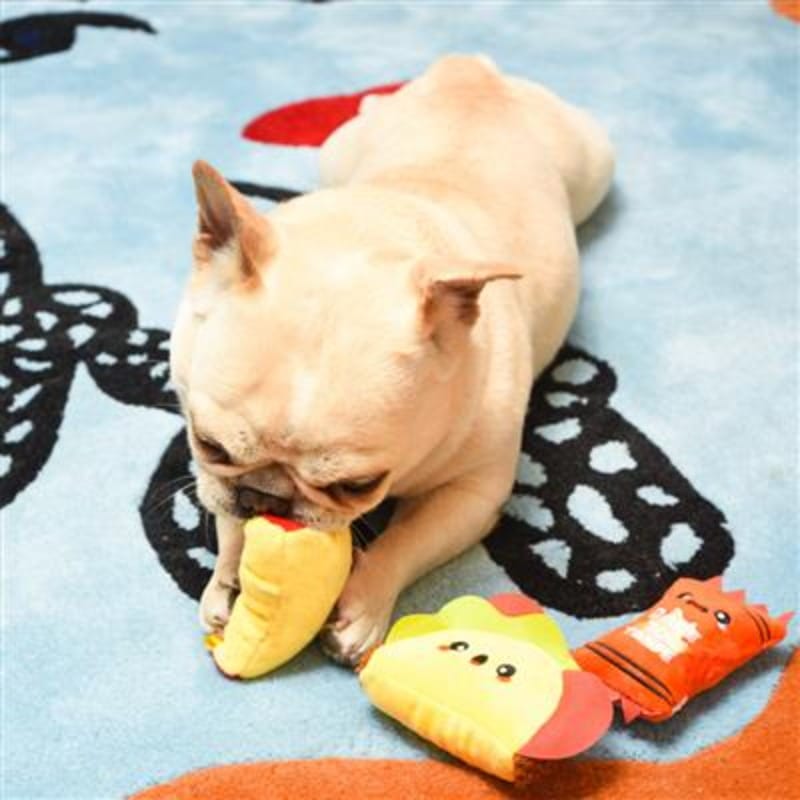 HugSmart Pet dog toys Fiesta Chewsday Taco Pupper Dog Toy Set - 3 pc
