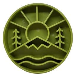 SodaPup Bowls - Feeders Grn Great Outdoors Design eBowl Enrichment Slow Feeder Dog Bowl