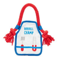 BARK dog toys Grrrill Champ Apron Plush Dog Toy