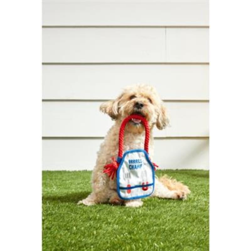 BARK dog toys Grrrill Champ Apron Plush Dog Toy