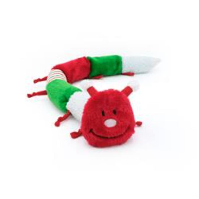 Zippypaws dog toys Christmas Caterpillar Deluxe with 7 Squeakers Plush Dog Toy
