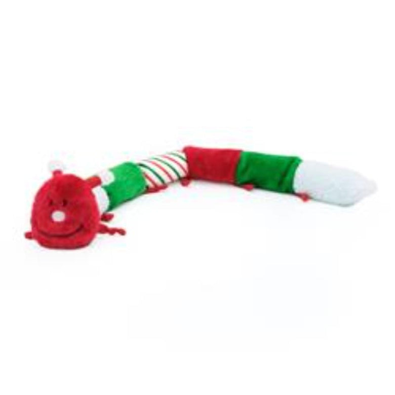 Zippypaws dog toys Christmas Caterpillar Deluxe with 7 Squeakers Plush Dog Toy