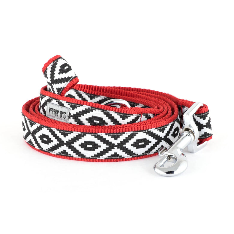 Kilim Red/ Black/ White Leash - 2 Sizes