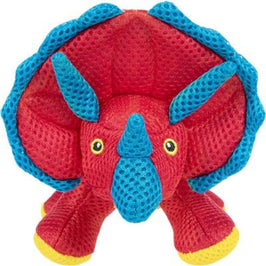 GoDog dog toys SM Dino Frills Red 2x Chew Guard Plush Squeak Dog Toy