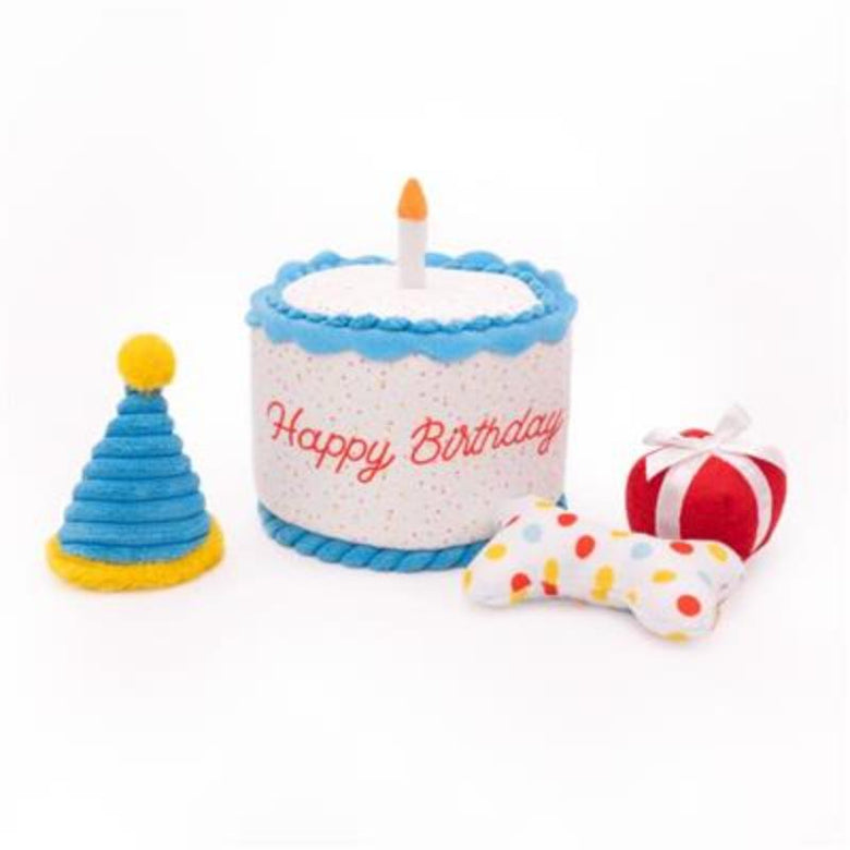 Zippypaws dog toys Burrow Birthday Cake Interactive Dog Toy