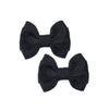 Barker's Bowtique Hair Bows Formal Black Canine Hair French Clips - 2 Bows