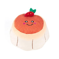 ZippyPaws dog toys NomNomz Flan Smiley Face Squeaky Plush Pet Toy