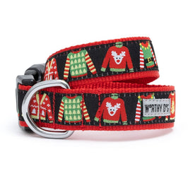 The Worthy Dog Collars XS Ugly Christmas Holiday Sweaters Dog Collar
