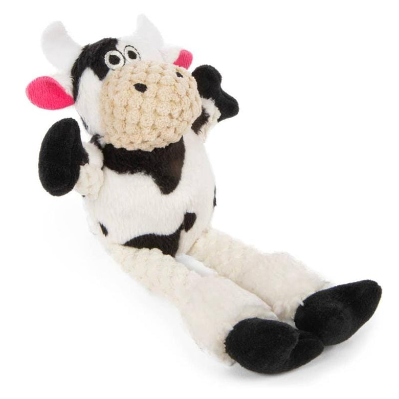 GoDog dog toys Just For Me Checkers Skinny Cow w/Chew Guard Dog Toy - Sm