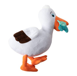 PetShop by Fringe Studio dog toys Lunch Break Seagull with Fish Crinkle Squeak Plush Dog Toy