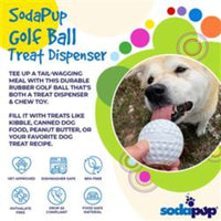 SodaPup dog toys Golf Ball Rubber Treat Dispenser & Enrichment Dog Toy