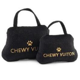 Dog Diggin Designs dog toys Chewy Noir Crown of Gold Plush Squeak Handbag Dog Toy