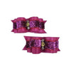 Barker's Bowtique Hair Bows Deep Pink Glitter with Bling Stones Dog Hair Bow Clips - 2 bows
