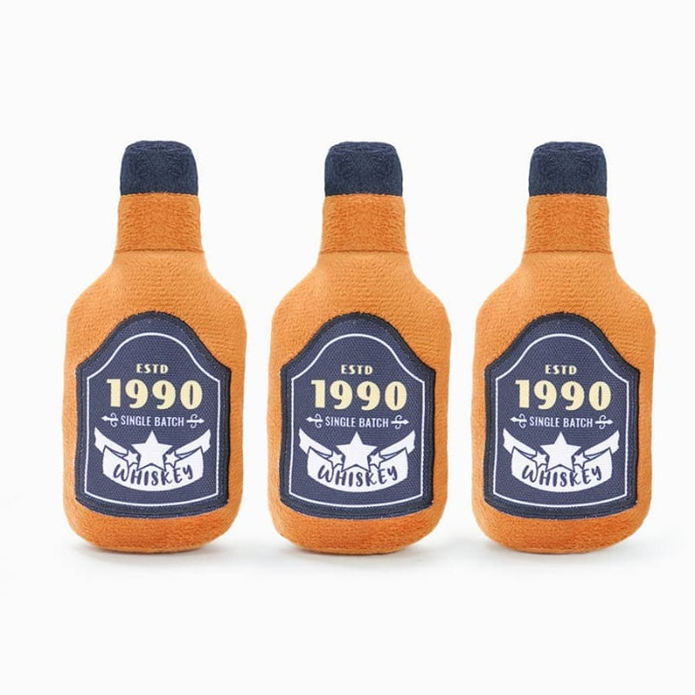 Hugsmart Products Inc dog toys Food Party Whiskey Barrel Interactive Plush Dog Toy Set - 4 Pc