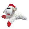 Multipet dog toys Holiday Lamb Chop w/ Santa Hat 6" Dog Toy by Multipet