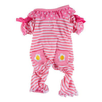 Barker's Bowtique Pajamas XS Pink Stripe Daisy Pet Jammies