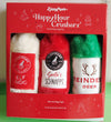 Happy Hour Crusherz Christmas Holiday Plush Squeaky Boxed Dog Toy Set - 3 Pk