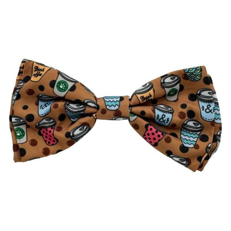 Huxley & Kent Bow Tie SM Coffee To Go-Go Brown Pet Bow Tie - 3 Sizes