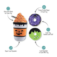 PetShop by Fringe Studio dog toys Halloween Coffee Scream Sugar Plush Squeak Dog Toy Set - 3 Pc