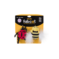 fabdog Cat Toys Ladybug/Bumble Bee Faball Cat Toy Set - 2 Pk