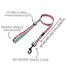 SASSY WOOF Leashes I Woof You Berry Much (Fruits) Light Blue & Pink Dog Leash