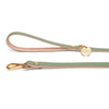 Neighborwoof Leash Beverly Hills Soft Pink & Green Handcrafted Leather Gold Hardware Dog Leash: 3/4"