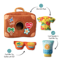 Pack Your Bags Hide & Seek Interactive Dog Toy Set - 4Pc