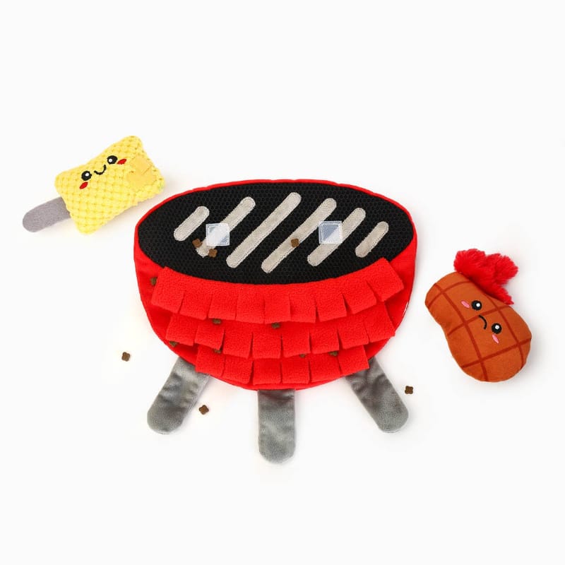 Hugsmart Products Inc dog toys Beach Daze BBQ Grill Interactive Plush Dog Toy - 3 Pc