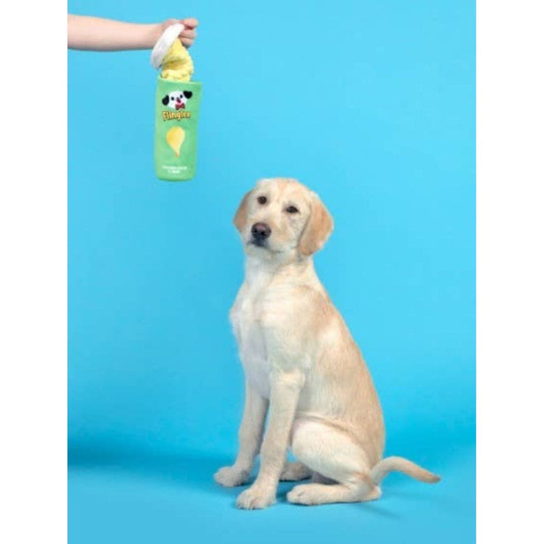 BARK dog toys Flingles Can Plush Dog Toy