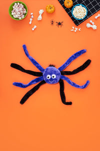 Halloween Spiderz Purple Plush Squeak Dog Toy - Small