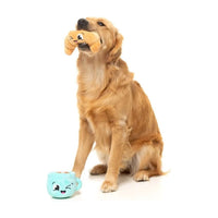 FuzzYard dog toys Croissant & Cappuccino Squeaky Plush Dog Toy Set - 2pk