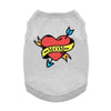 Doggie Design Tee's XS Mom Heart Tattoo Cotton Glacier Gray Dog Tee Shirt