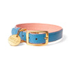 Neighborwoof COLLARS XS Cotton Candy Blue Handcrafted Leather with Gold Hardware Dog Collar