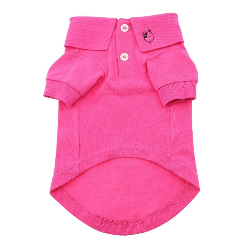 Doggie Design Tee's Raspberry Sorbet Solid Collared Dog Polo Shirt