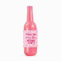 Hugsmart Products Inc Dog Toys Woof Love Love you more than wine Bottle Rubber Dog Toy