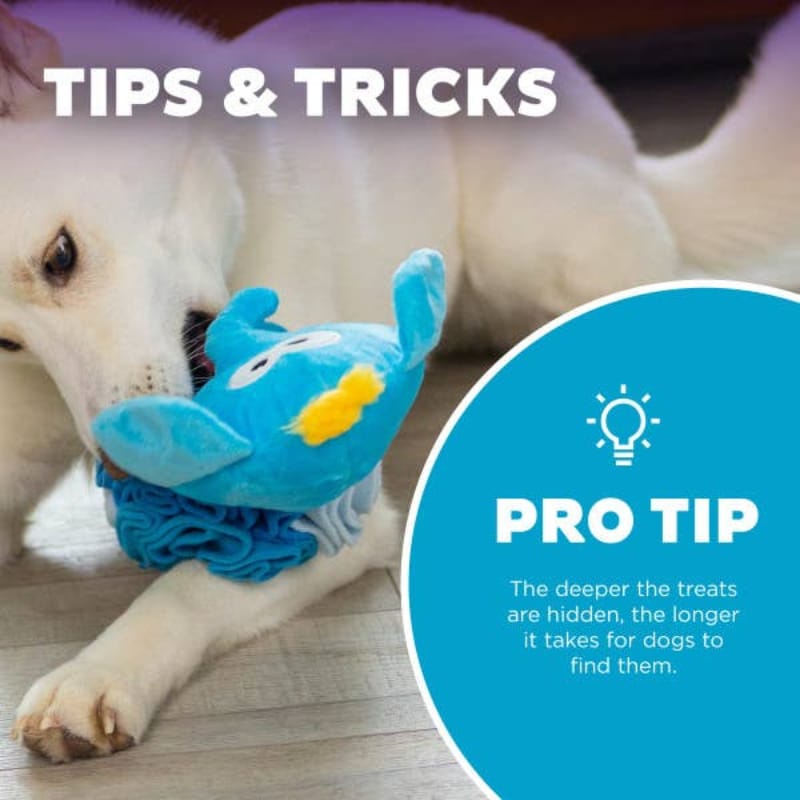 Outward Hound dog toys Stuff N' Snuffle Blue Elephant Interactive Plush Dog Toy
