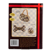Haute Diggity Dog dog toys LIMITED EDITION Checker Chewy Box Plus Squeak Dog Toy Set - 3 Pc
