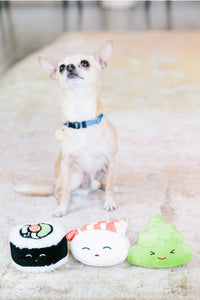 Sushi Bento Plush Squeaky Dog Toy Set - 3 pc