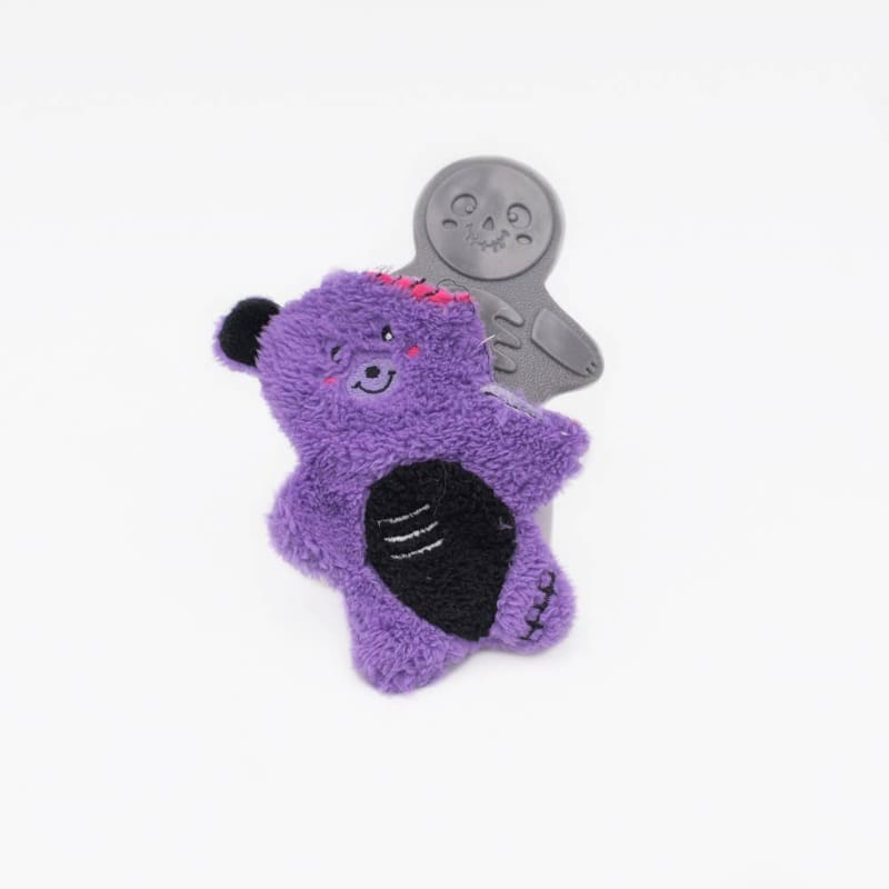 ZippyPaws dog toys Halloween Bonez 2 in 1 Plush Purple Zombie Bear Dog Toy